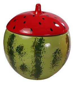 Pote Redondo com Tampa Melancia Tutti-Frutti - 15cm x 13cm - 730ml