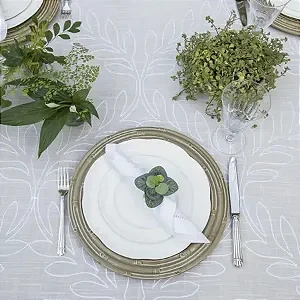 Toalha de Mesa Retangular Romana Branca - 1,70 x 3,20m Auguri Casa