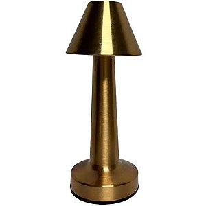 Luminaria de Mesa Led Dourado - 23,5cm x 9,5cm