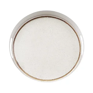 Bandeja Redonda de Melamina com Alça Sublime - 38cm x 6,5cm