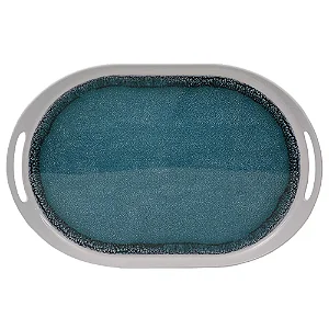 Bandeja Oval de Melamina com Alça Breeze - 53cm x 35cm x 7cm