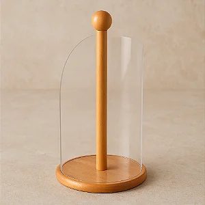 Suporte Porta Rolo de Papel - Bambu 30cm