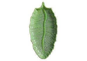 Travessa Rasa Grande Foglio Verde - 49cm x 24,5cm x 4cm