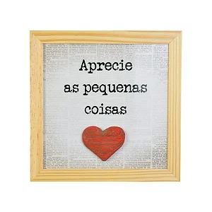 Quadro Azulejo Aprecie - 23cm x 23cm