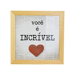 Quadro Azulejo Incrível - 23cm x 23cm