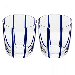 Conjunto 2 Copos Azura de Vidro Azul - 300ml