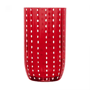 Copo Alto de Acrílico Orquídea Vermelho - 450ml