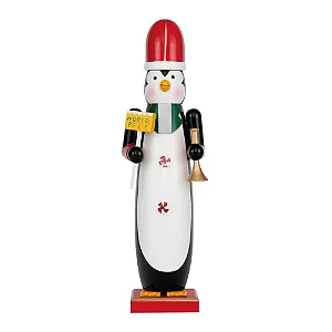 Soldado de Chumbo Pinguim Colorido Natal - 36cm (Quebra Nozes)
