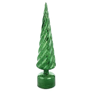 Arvore Decorativa Giratória com Led Verde Natal - 40cm