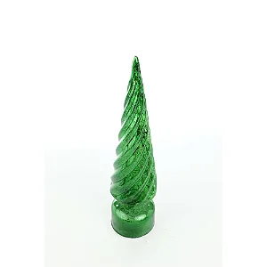 Arvore Decorativa Giratória com Led Verde Natal - 30cm
