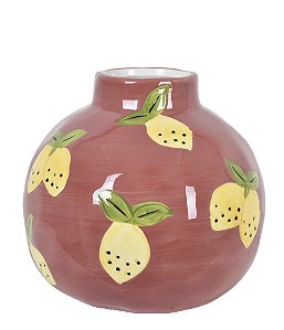 Vaso em Cerâmica Limões Colorido - 16cm x 16cm