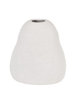 Vaso Orgânico em Cerâmica Branco - 16cm x 14cm x12cm