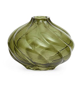 Minivaso em Vidro Verde M - 9cm x 12cm