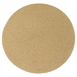 Jogo Americano Redondo Brilhante Nude/Dourado - 38cm