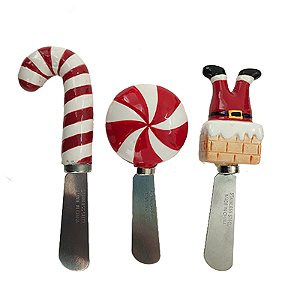 Jogo com 3 Espatulas de Cerâmica Natal