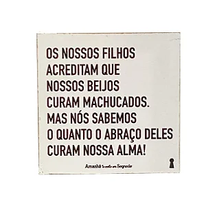 Quadro Box Filhos Acreditam - 12cm x 12cm