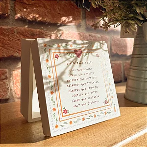 Caixinha Que a Vida Seja - 13cm x 13cm