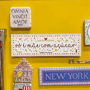 Imã Retangular Vó com Açucar - 5cm x 15,5cm