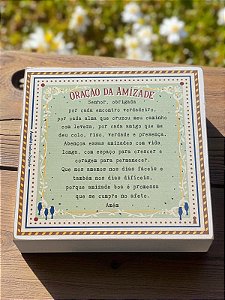 Quadro Box Oração da Amizade - 15cm x 15cm