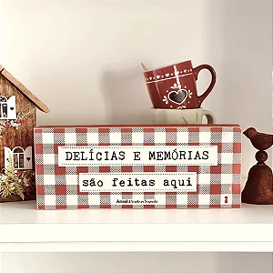 Quadro Box Delicias e Memorias - 12cm x 30cm