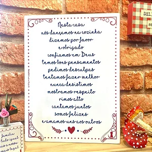 Quadro Box Nesta Casa 30cm x 40cm