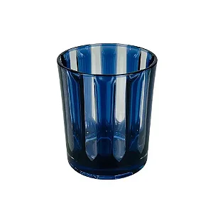 Conjunto com 6 Copos Náuticos em Acrílico Azul 9cm x 10cm - 350ml