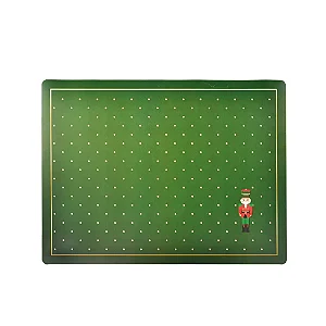 Jogo Americano em Pvc Poa Qubra Nozes Natal Verde - 45cm x 33cm