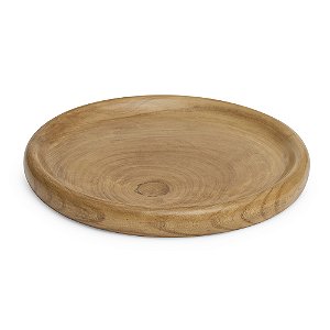Centro de Mesa Decorativo Redondo em Madeira - 33cm x 4cm