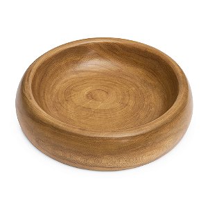 Centro de Mesa Decorativo Redondo em Madeira - 29cm x 7cm