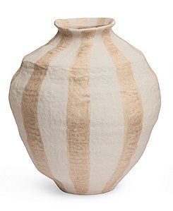 Vaso Rústico em Cerâmica Listras M - 29cm x 26cm