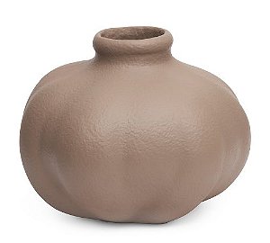 Vaso em Polirresina Rustico Marrom - 36cm x 26,5cm