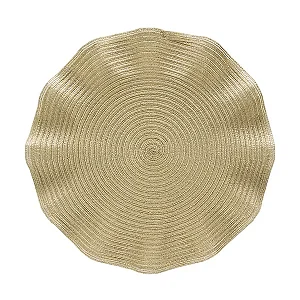 Jogo Americano Redondo Luna Wave Champagne - 38cm