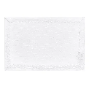 Jogo Americano Retangular Ponto Ajour Coloratta Branco - 50cm x 35cm