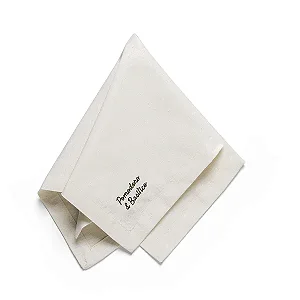 Conjunto com 4 Guardanapos Eco Pomodoro e Basílico Verde - 45cm x 45cm