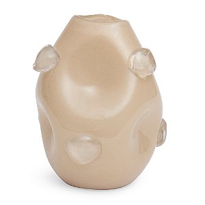 Vaso em Vidro Com Bolhas Nude G - 30,5cm x 25,5cm