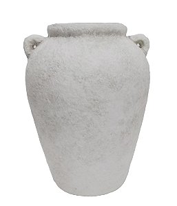 Vaso em Cerâmica Off-White Duas Alças - 25cm x 18cm
