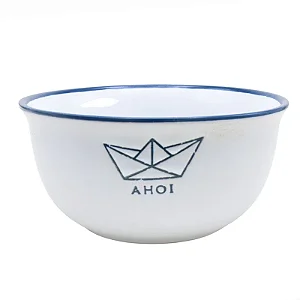 Bowl Ocean Barco Ahoi Branco - 14cm