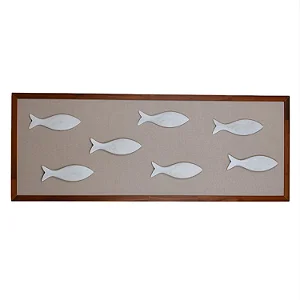 Quadro com Peixes em Resina - 93cm x 36cm