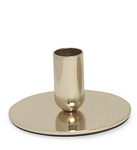 Castiçal em Metal Dourado P - 5,5cm x 10cm