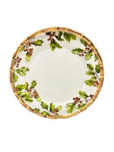 Conjunto com 4 Pratos Sobremesa Christmas Cheers Estampado Natal - 21cm