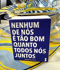Quadro Box Todos Nós Juntos 8x10 - Azul
