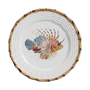 Prato Raso Peixe Bleu Du Mer 27,5cm - Conjunto com 6 Unidades