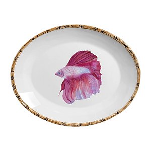 Travessa Media Bleu Du Mer Oval - 41,5cm x 32cm