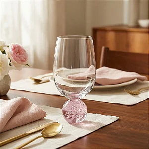 Taça de Vidro Orbe Rose - 400ml