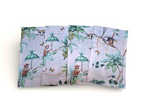 Conjunto com 4 Guardanapos Coquetel em Linho Palm Beach