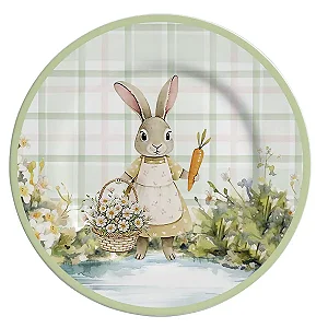 Conjunto com 6 Pratos de Sobremesa Betânia Páscoa - 21cm