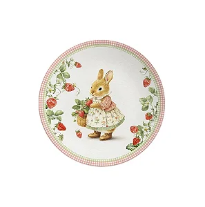 Conjunto com 6 Pratos Sobremesa Doce Encanto Páscoa - 21cm