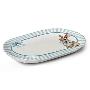 Travessa Laços de Páscoa Azul - 34cm