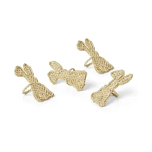 Anel de Guardanapo Brazil Festive Coelho Páscoa - 4 Unidades