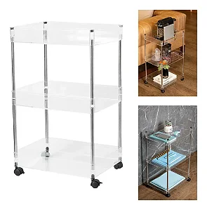 Organizador Triplo com Rodízio Premium - 38cm x 28cm x 76cm